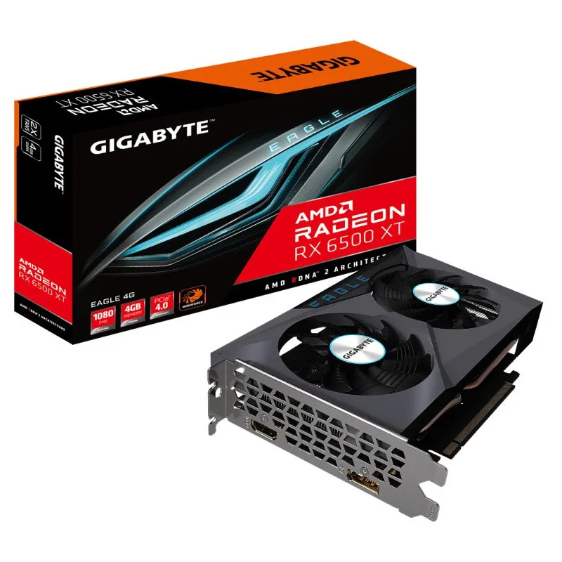 Graphics card gigabyte radeon rx 6500 xt eagle 4gb