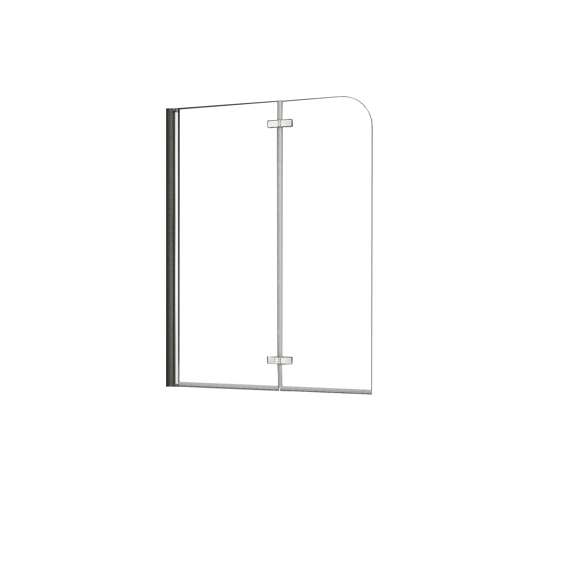 Mampara de Bañera Plegable,2 Hojas,Vidrio Templado 6mm Antical,Cromado,Altura 140cm