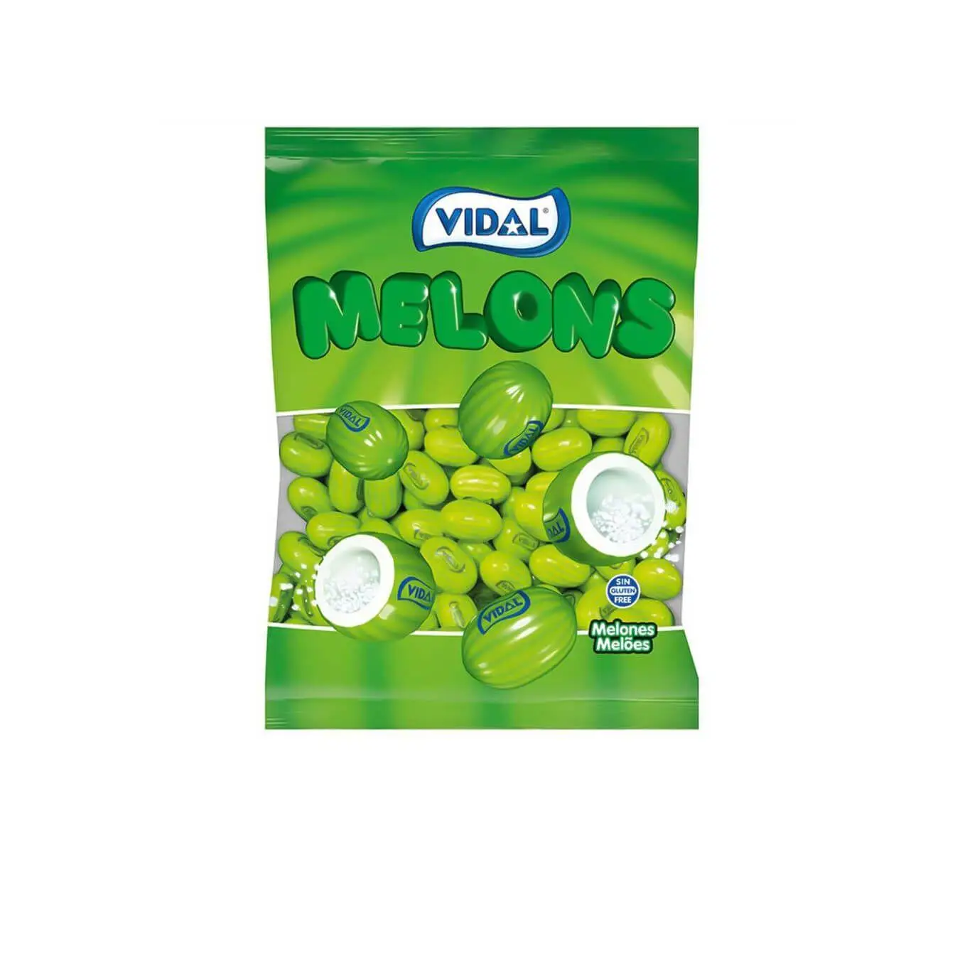 Vidal Golosinas. Melones Chicle. Bolsa 250 unidades