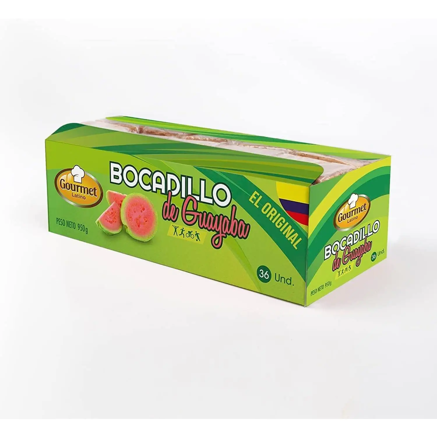Pack de 36 Bocadillos de Guayaba - 950 g - Sabor Dulce - Alto Contenido en Vitamina C - Aporta una Dosis Extra de Energía - Propiedades Digestivas - Ideal para Deportistas - Gourmet Latino