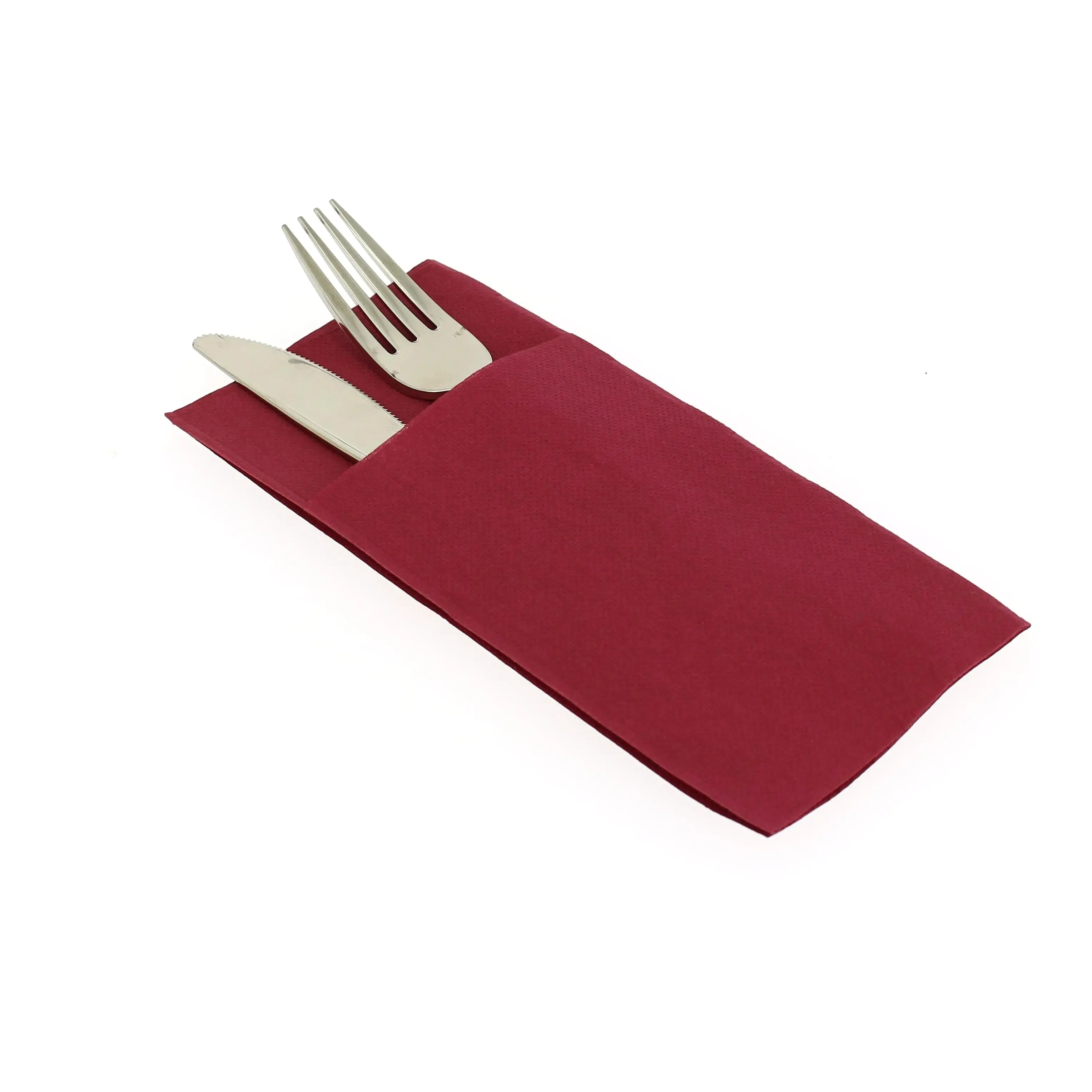 MONOUSO | Servilleta Canguro de Papel 40x40cm Burdeos (60 Uds)