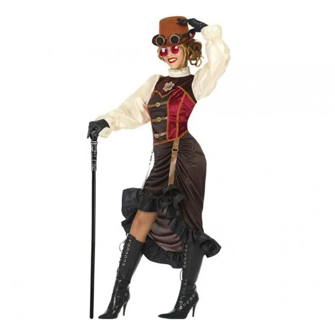 Women's Atosa Brown Steampunk costume