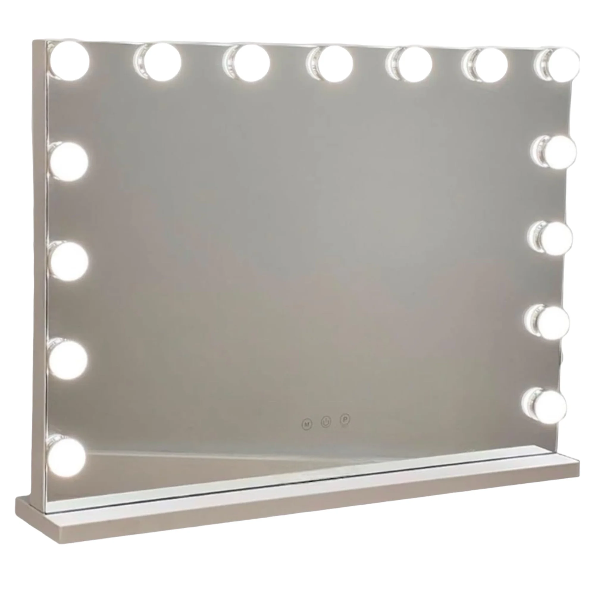 Makeup mirror with led lighting: dressing table with 15 bulbs, 3 light modes, touch control, usb rechargeable makeup mirror with magnification and light for makeup (esp001 3990 6990 d7)