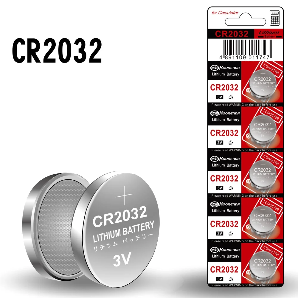 5x original Battery Lithium CR2032 3V Koonenda battery