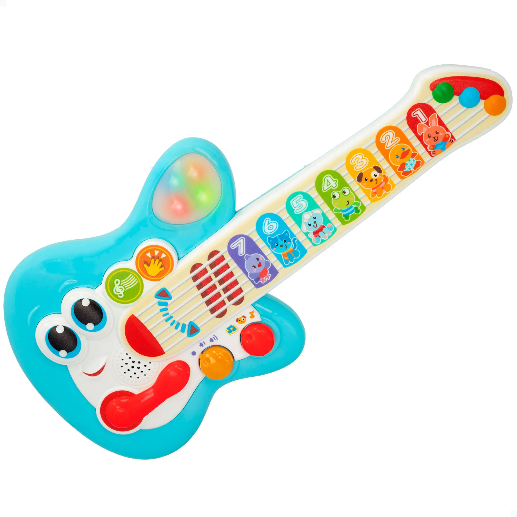 Guitarra eléctrica infantil Winfun con botones táctiles, luz y sonido, +1 año