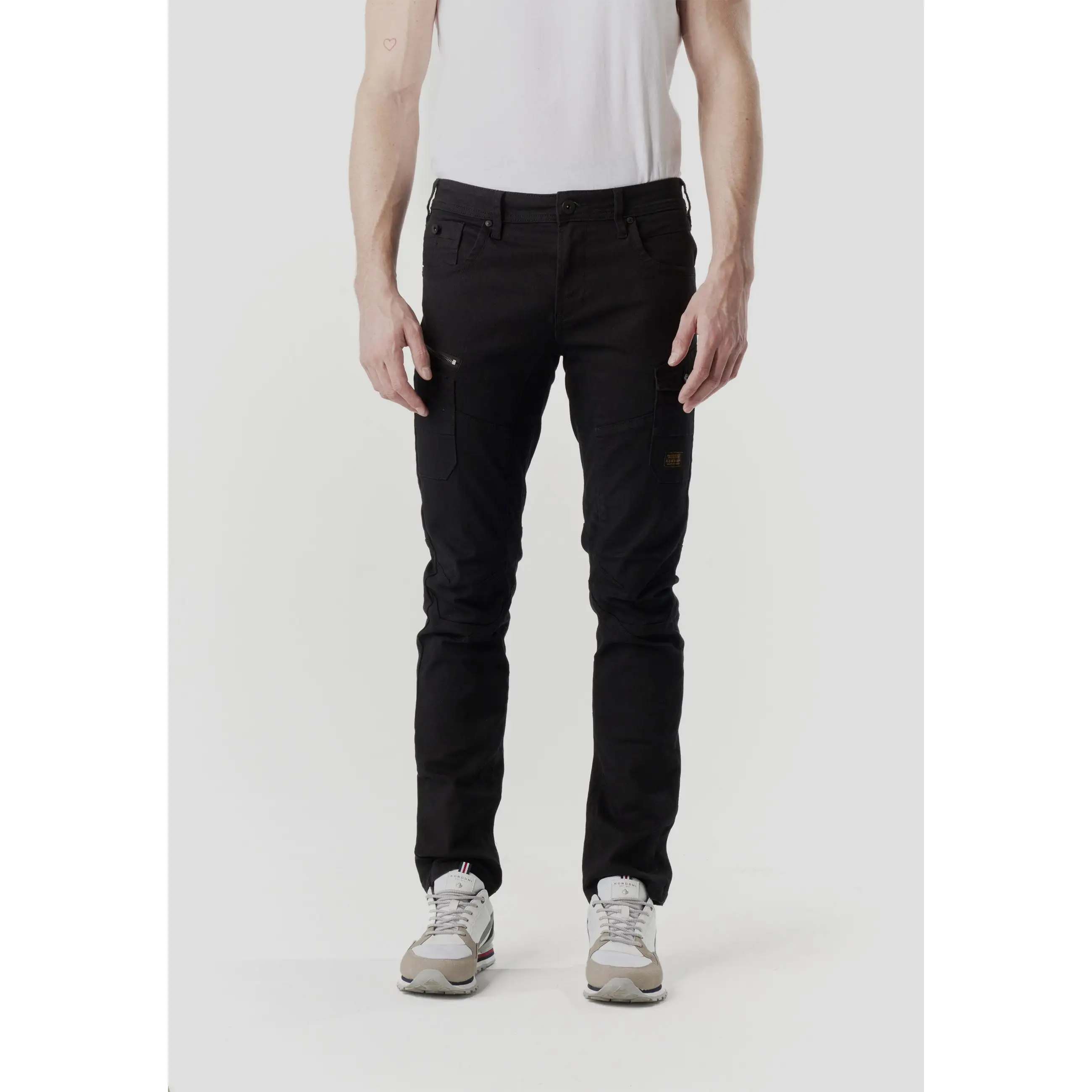 Koroshi Pantalón Hombre Vaquero Workwear Cargo – Koroshi Negro