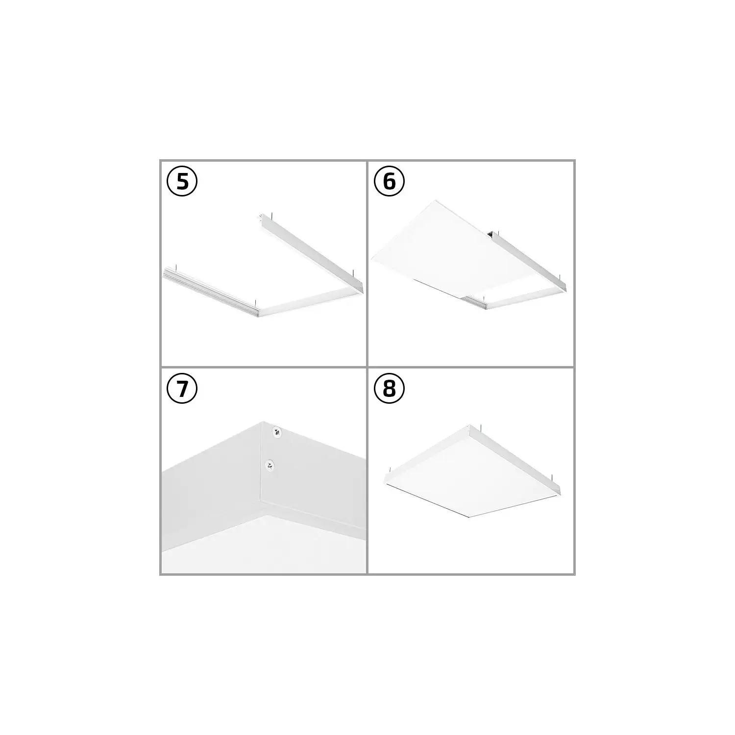 Ledkia Kit de Superficie Paneles 120x60 cm Blanco