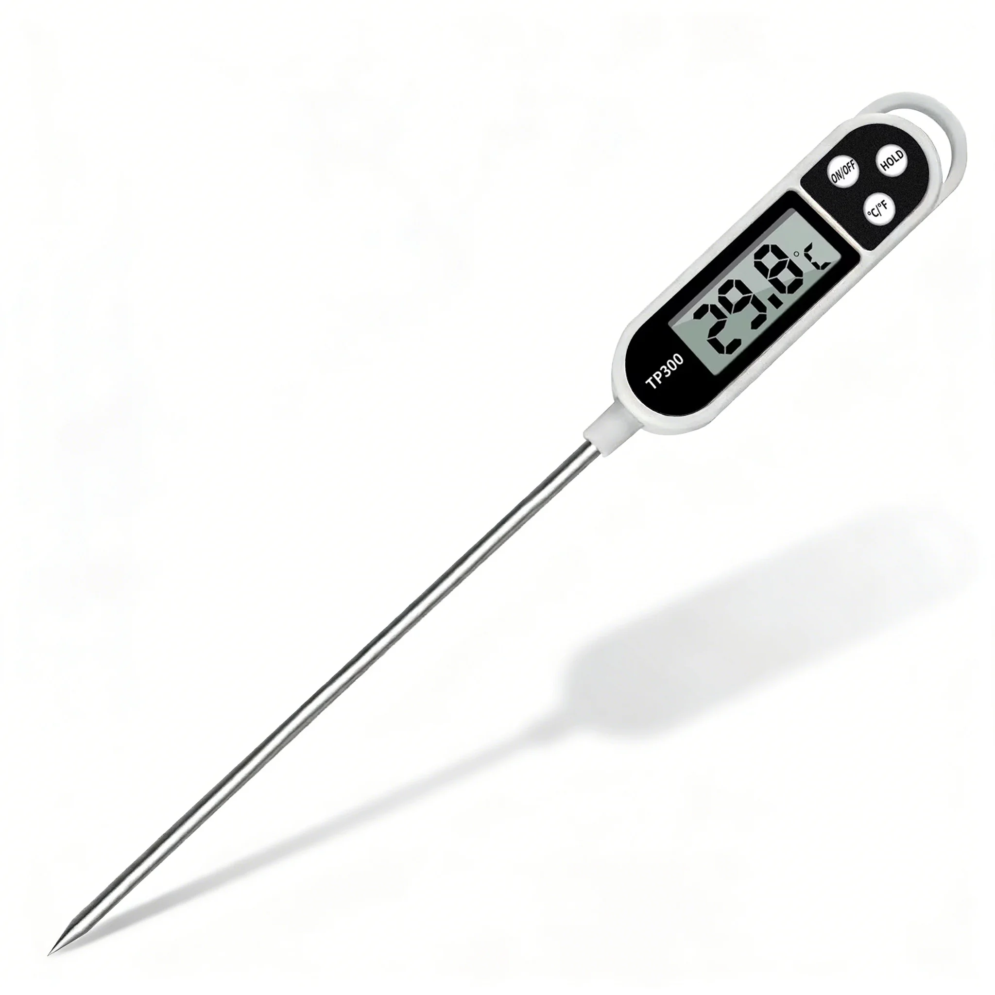 Termómetro Digital de Cocina con Sonda para Carne BBQ Líquidos y Repostería Pantalla LCD Lectura Rápida y Alta Precisión