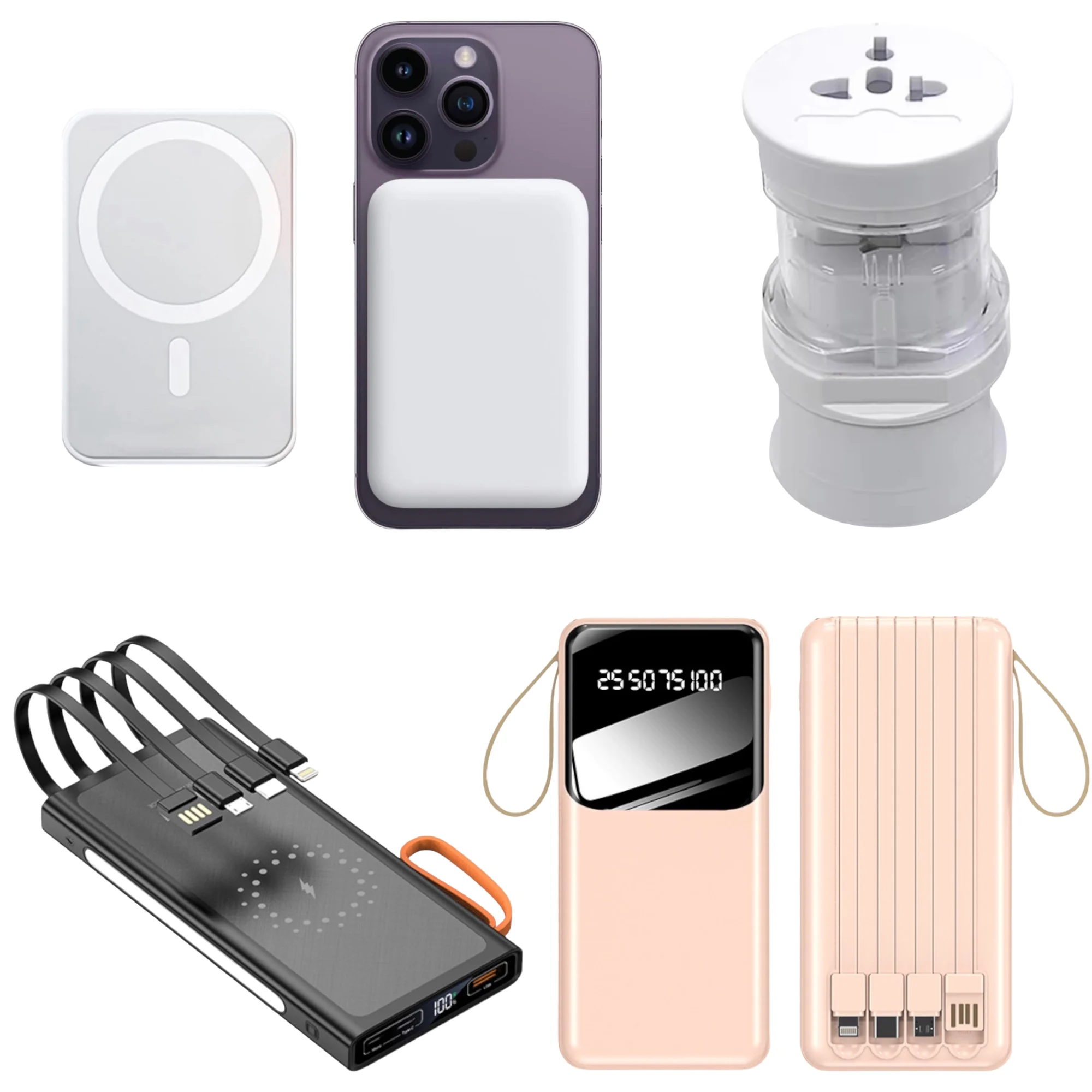 Power Bank Inalámbrica Magnética. Batería Externa Cargador Portátil Magnético Inalámbrico, 5000mAh y