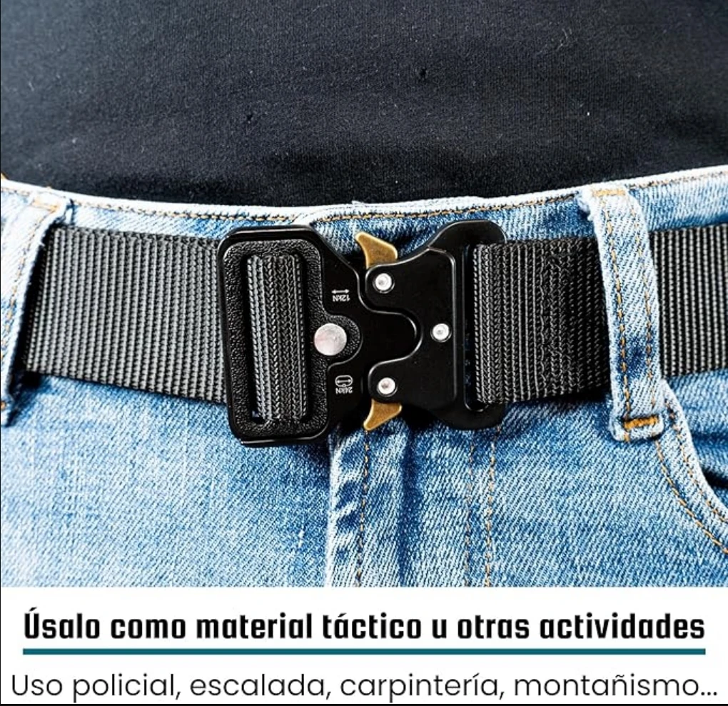 Military/Police Tactical Belt for Men and Women Military-style Nylon Police Canvas Belts with Quick Release Metal Buckle for Army Training