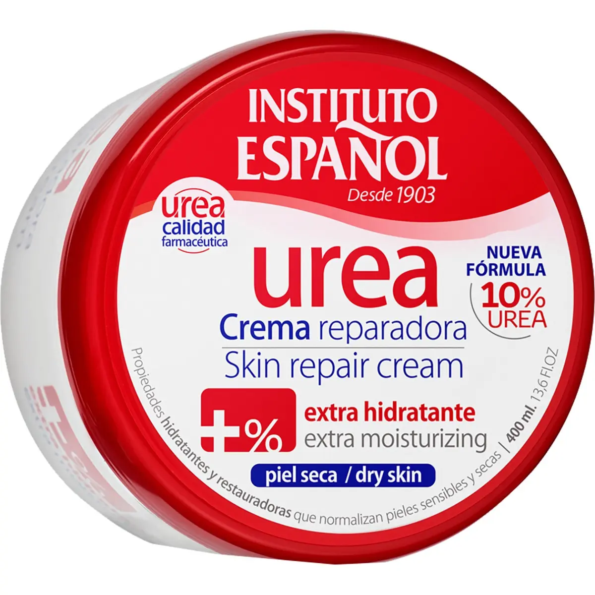 INSTITUTO ESPAÑOL Urea crema reparadora avanzada extra hidratante para piel seca 10% urea tarro 400 ml