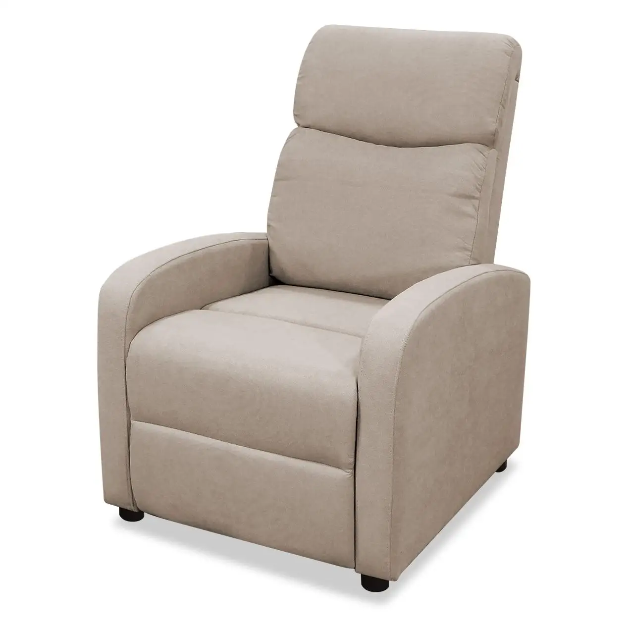 BATZAR armchair Star Relax reclining fabric mocha and Beige ergonomic 3 position metal frame