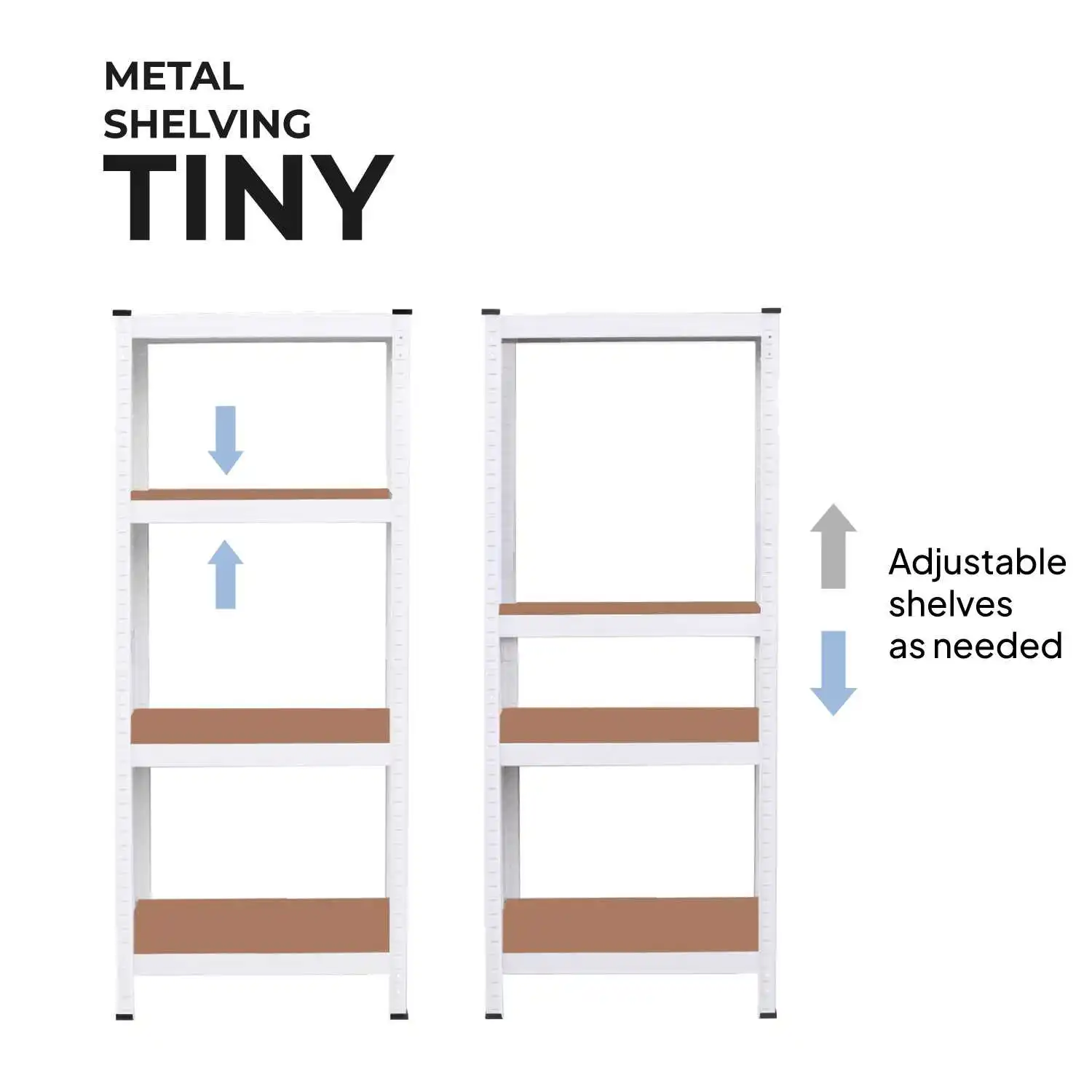 OioDual Metal Shelf Tiny Green Shelf for Home Storage Rack Storage Rack, Furniture, Office, Divisible Storage Shelves, Screwless, 240kg, 4 shelves MDF, 150x60x30cm