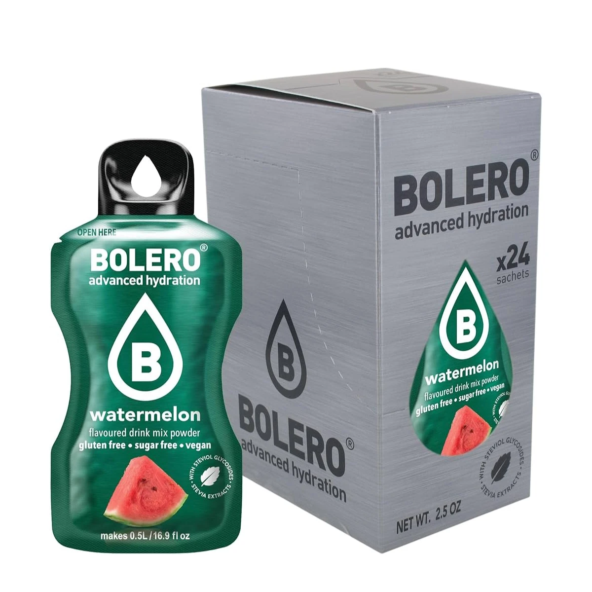 Bolero Bolero - 24 sobres Bebida Instantánea Sin Azúcar en Polvo Ideal para Dietas Saludables y Bajas en Calorías