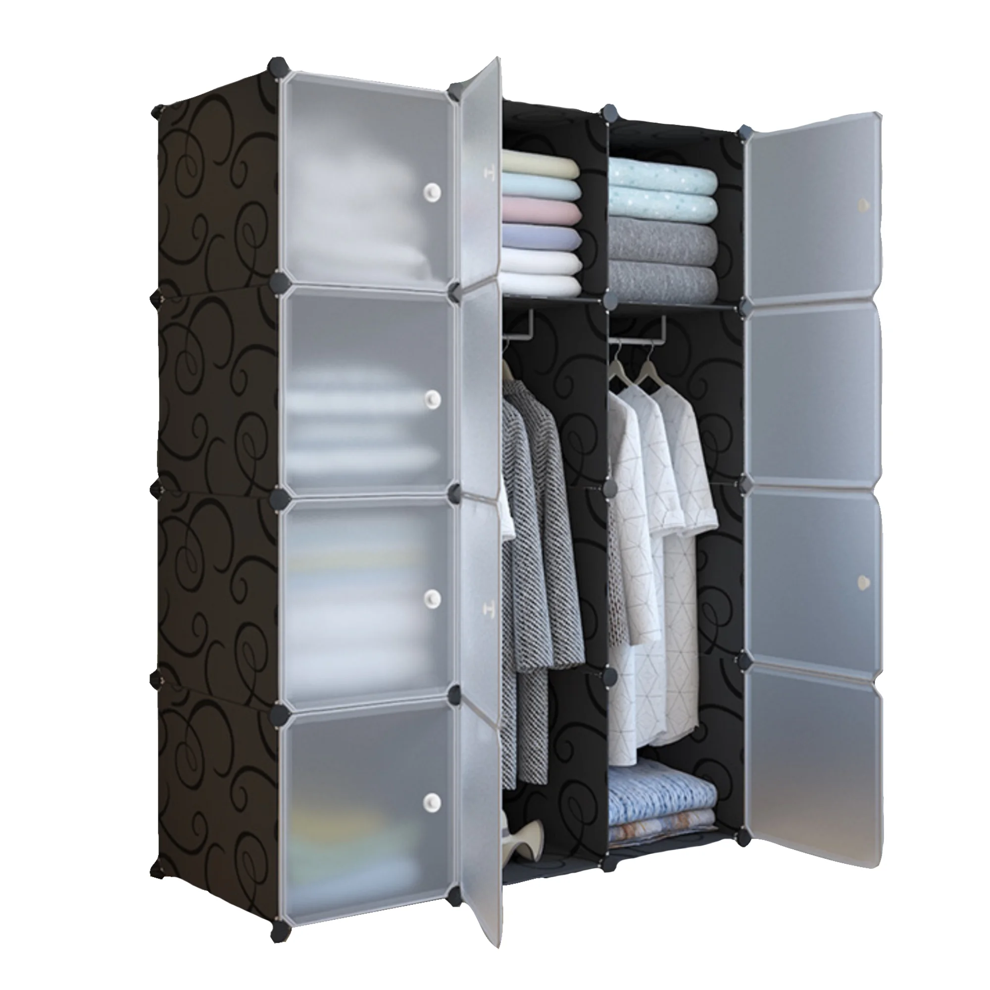 Vicyol S & D Modular Cabinet, Modular Rack, Household Wardrobe Organizer, Bedroom Storage Rack