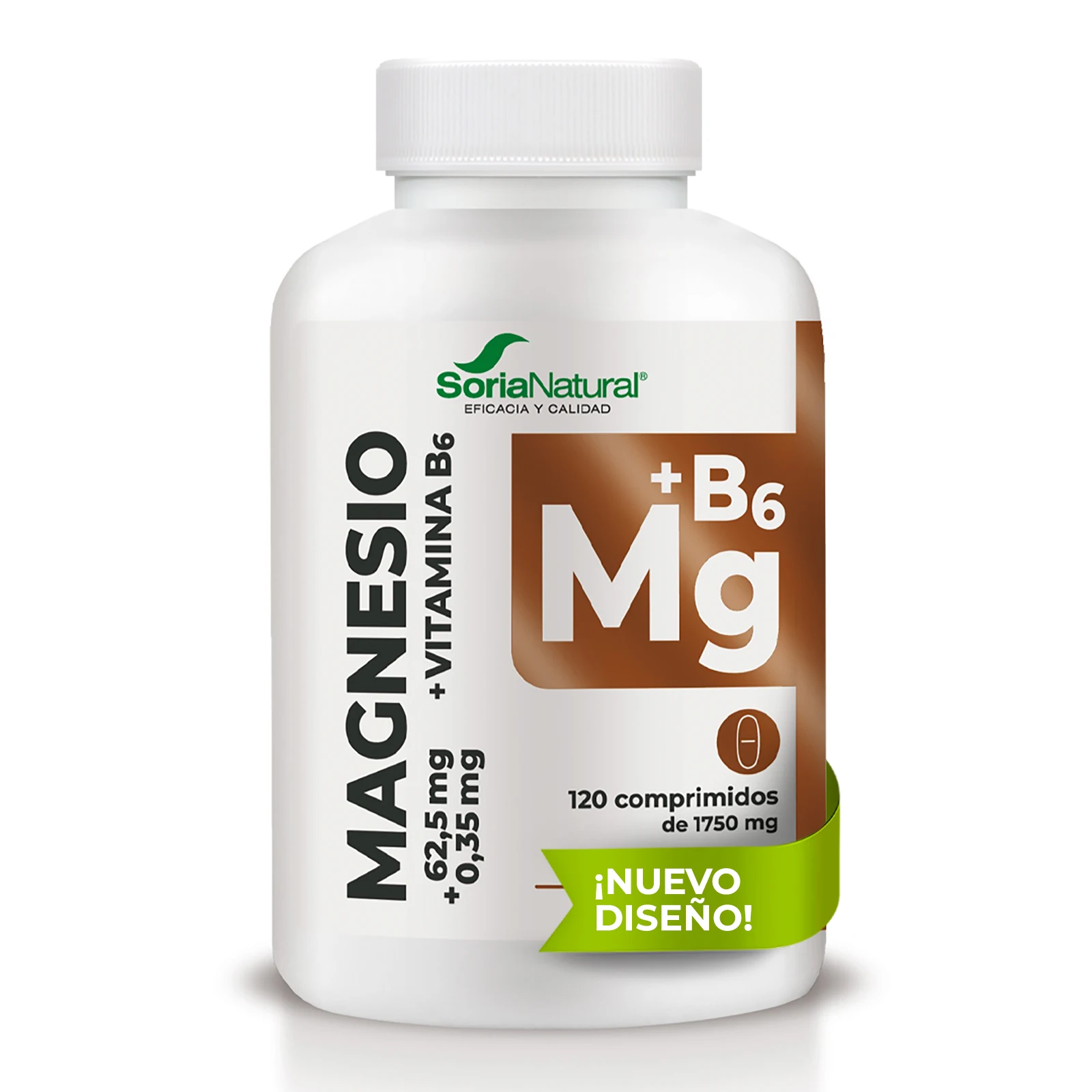 Soria Natural Magnesio + Vitamina B6 - Ayuda a Mejorar la Energía, el Sueño, la función Cerebral y Nerviosa - 120 Comprimidos