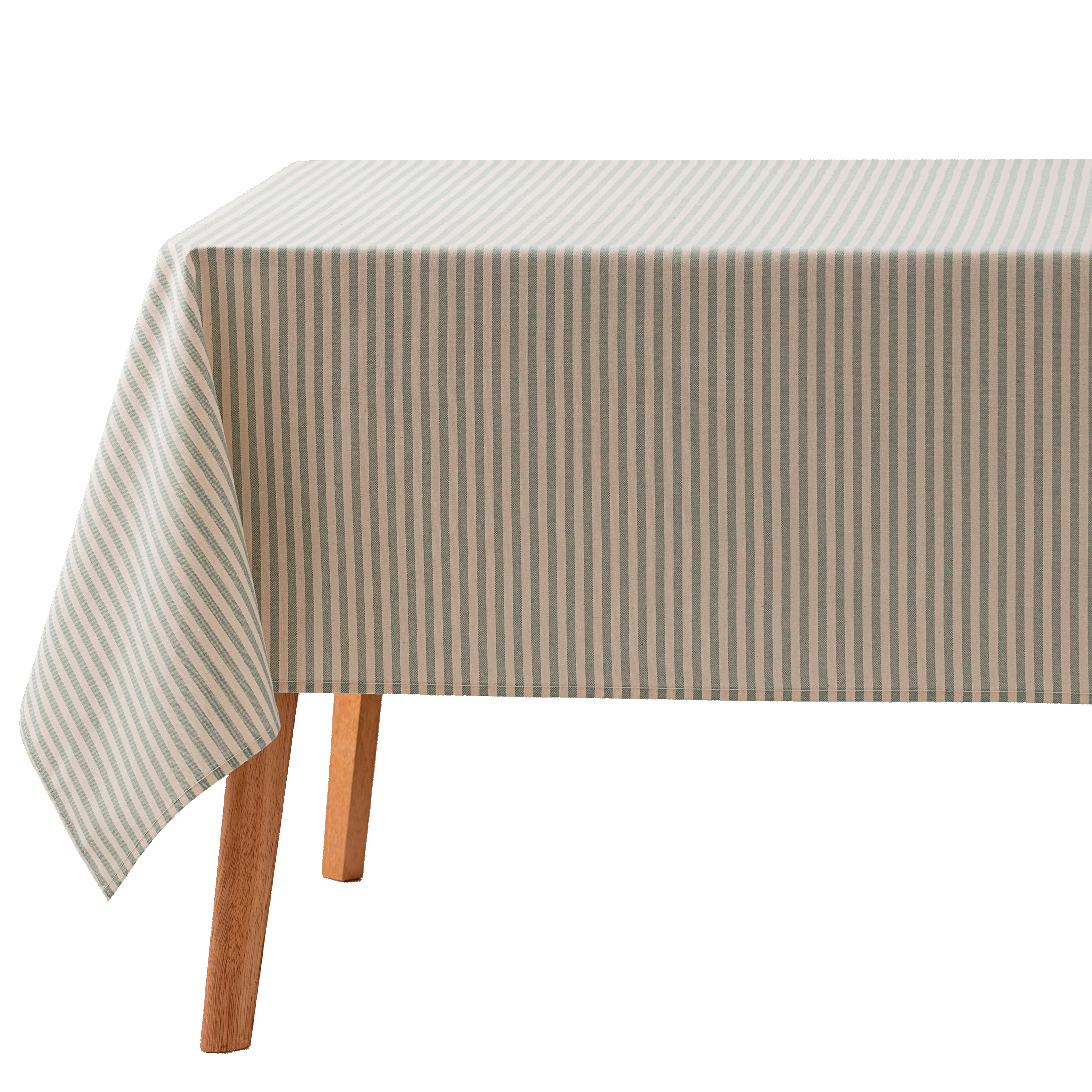 GAMUSI - Mantel antimanchas Rayas Finas impermeable 100% algodón tacto tela interior y exterior