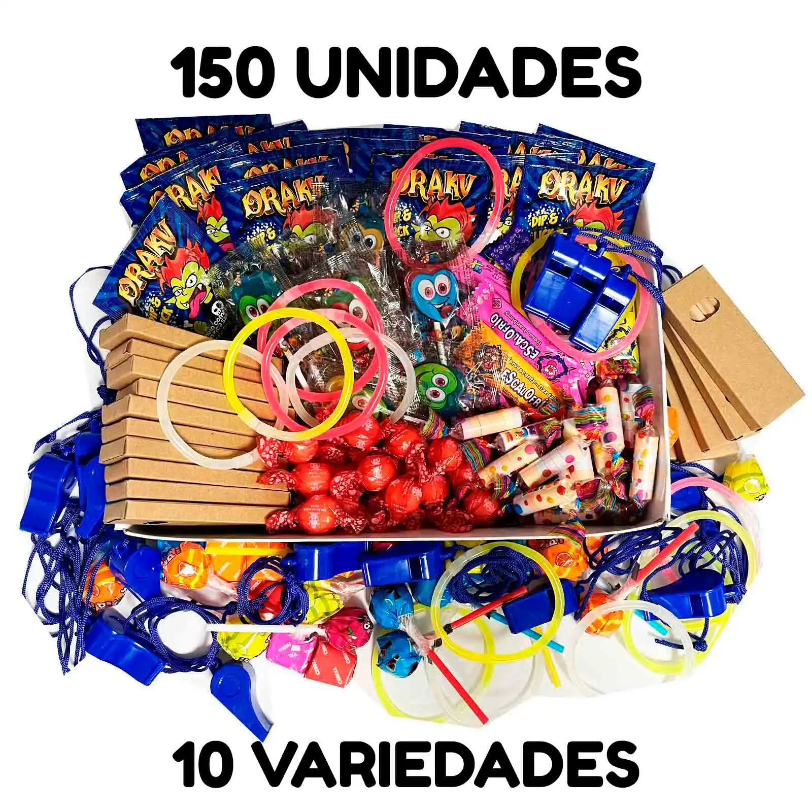 Deliex delicias de Extremadura 150 Chuches para cumpleaños y fiestas infantiles, para bolsas o rellenos de piñatas