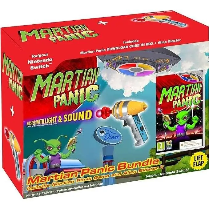 Martian Panic Game and Blaster Gun Bundle Juego para Consola Nintendo Switch