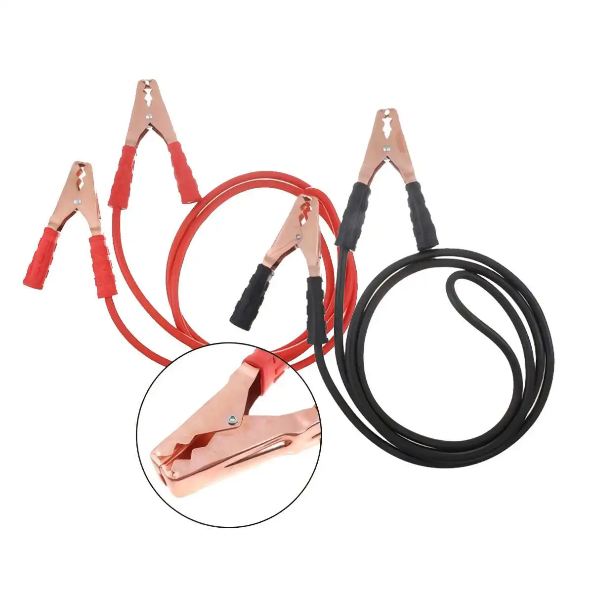 Almalux® Pinzas para Batería 500A con Cables 2,5m Arranque Coche y Moto Conexión Rápida Agarre Fuerte/ Alta Resistencia