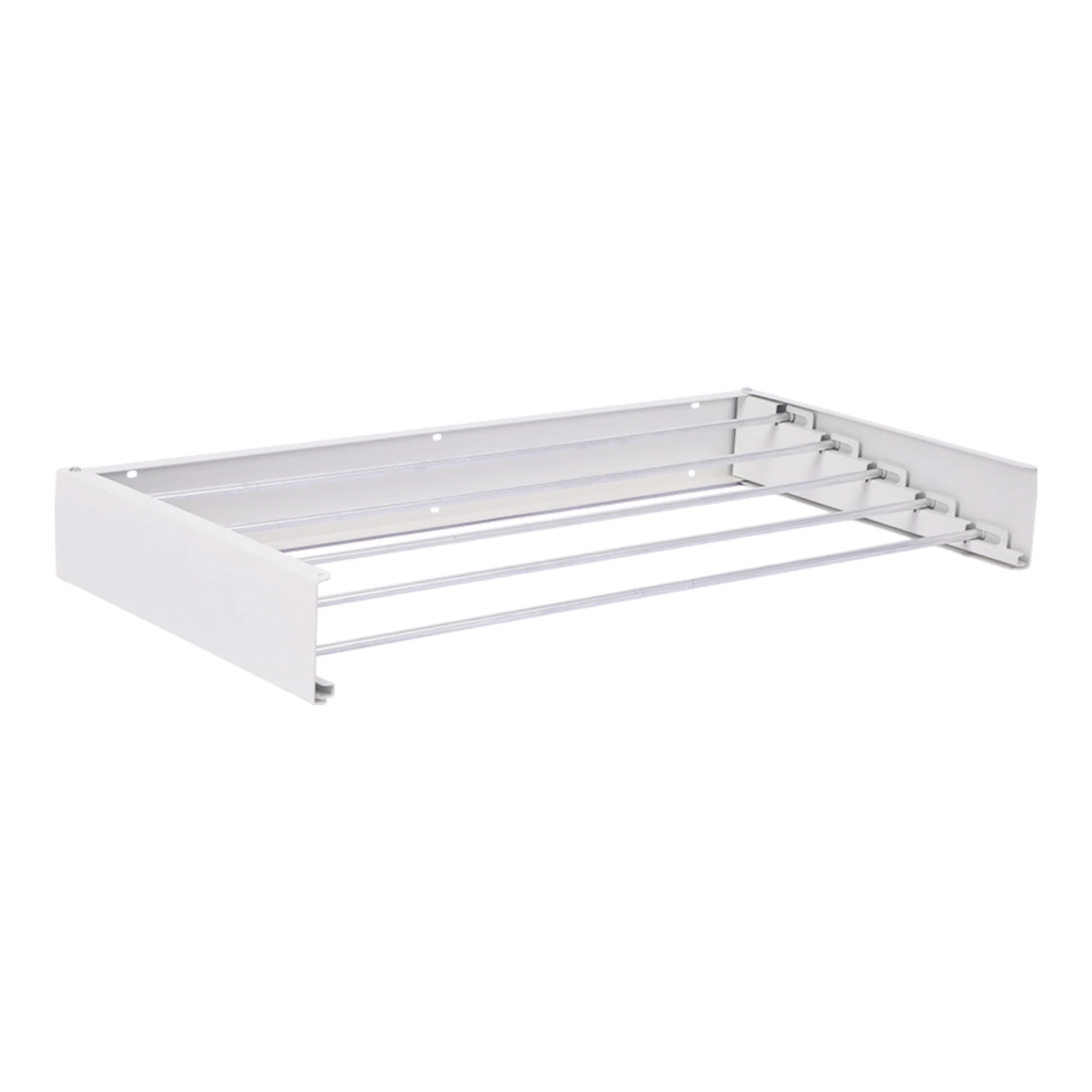 Mikomika Tendedero Plegable Montar en Paredes - Retráctil - Tendedero Plegable de 80cm para Interiores o Exteriores -y Compacto Que Ahorra de Espacio, Capacidad para 30Kilos, Cuenta con 6 barras de 80cm aluminio de alta resistencia.(T002 1990 MEGA)
