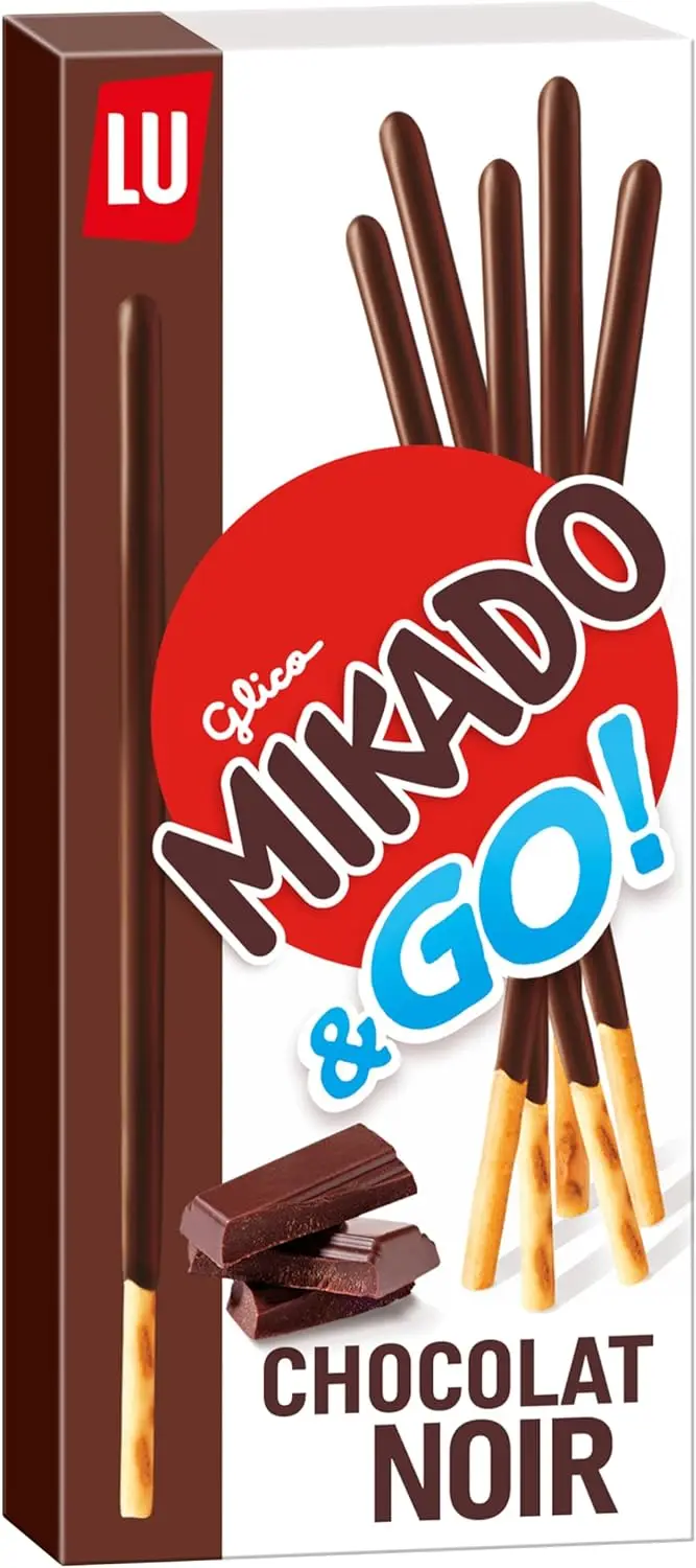 Mikado & Go-dark Chocolate-24x39g-snack for chopping and sharing-Pack of 24x39g