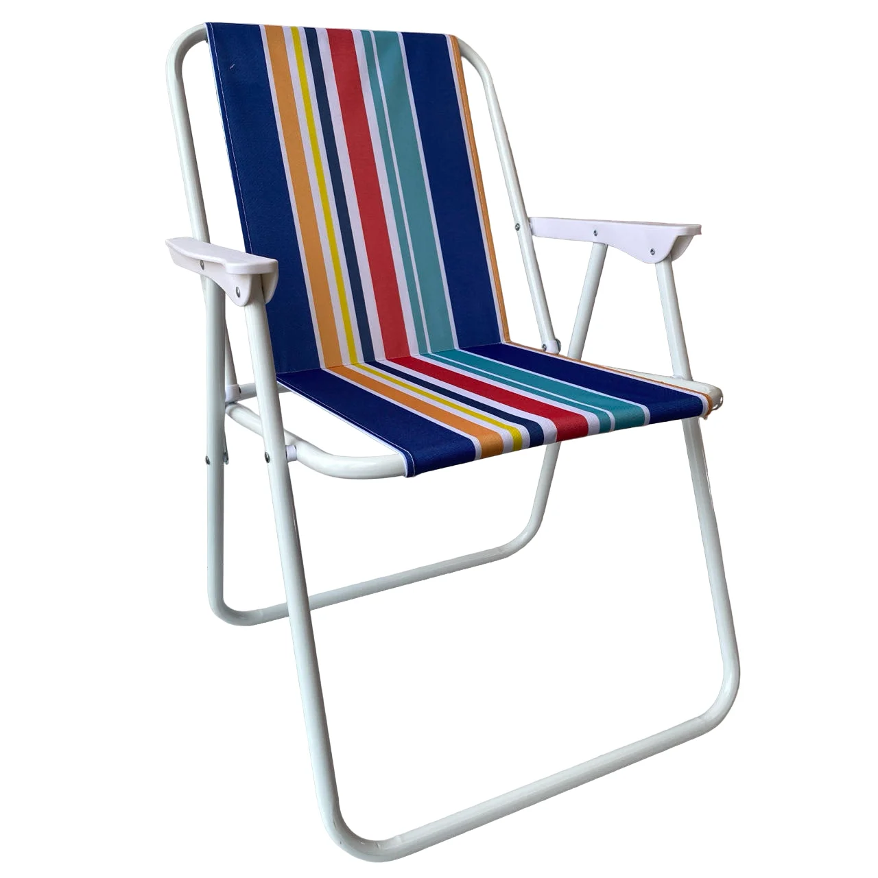 Maxia Market Silla de playa plegable con reposabrazos de Plástico Estructura Metal Cayo ancho de exteriores