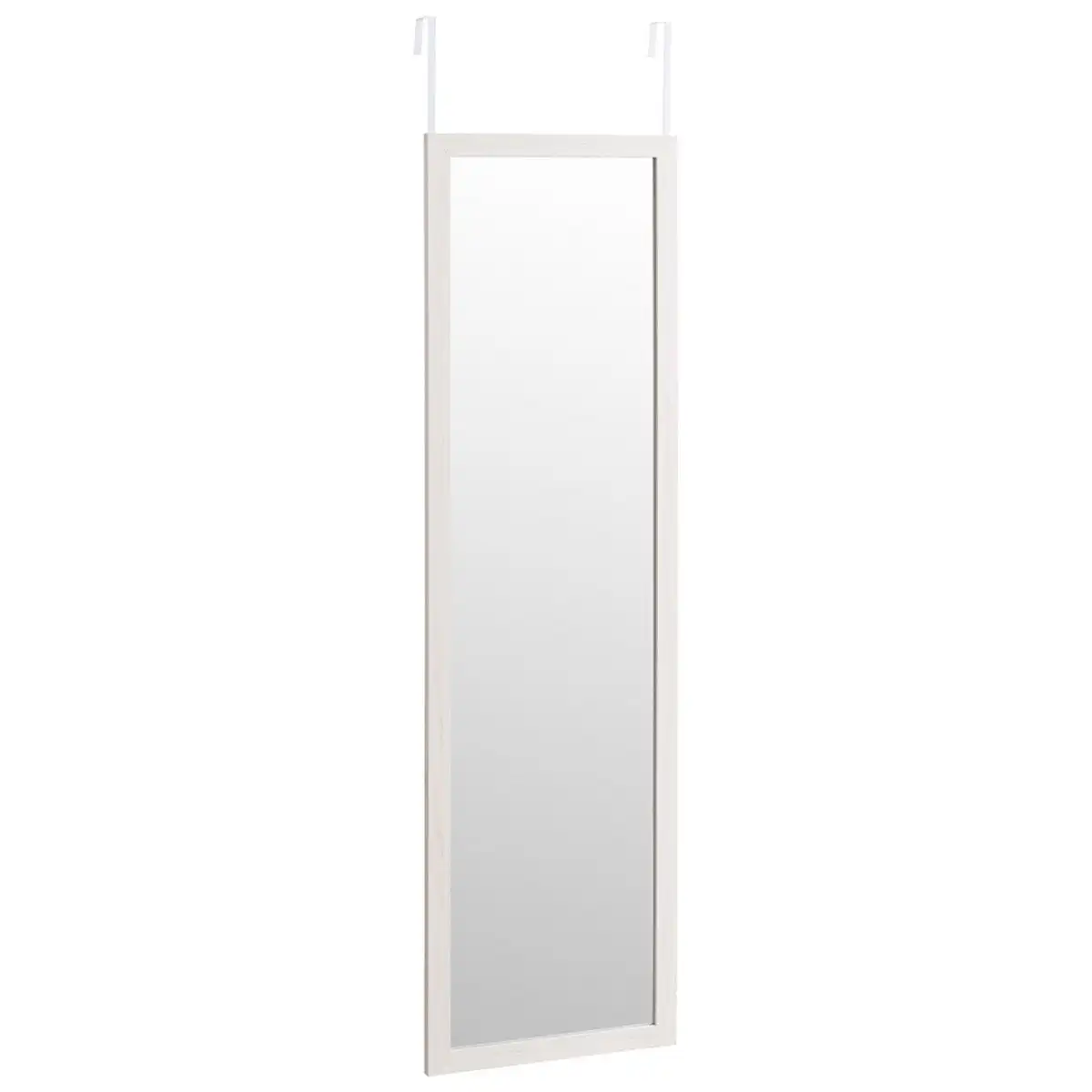 Lola Home Espejo blanco de madera MDF para puerta de 35x125 cm