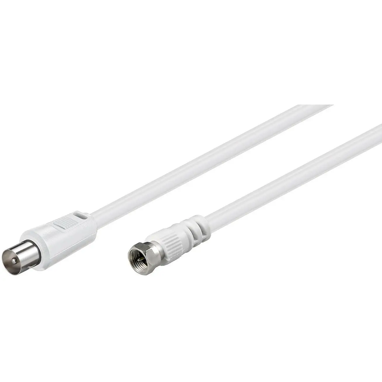 Cable Antena TV Goobay 1,5m Blanco Doble Blindaje