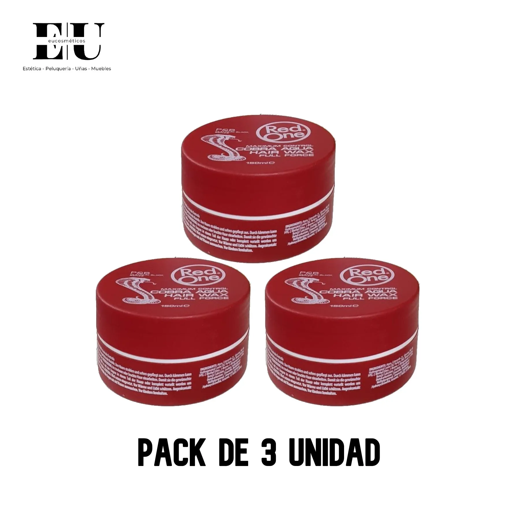 Redone - Pack 3 unidad Cobra Aqua Hair Wax 150ml