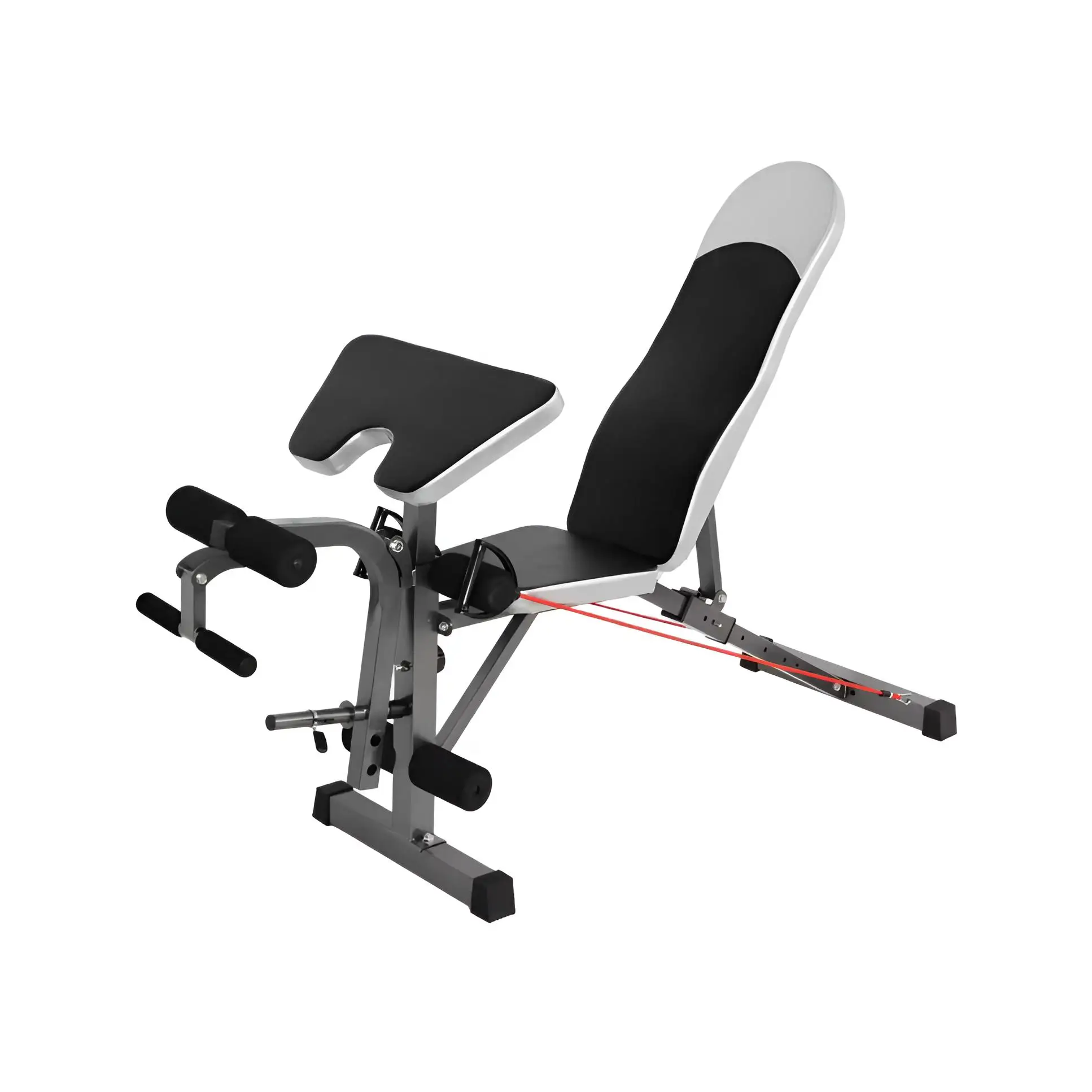 Ozio Fitness Banco de Pesas Multifuncional con Curl Predicador y de Alta Carga Musculación