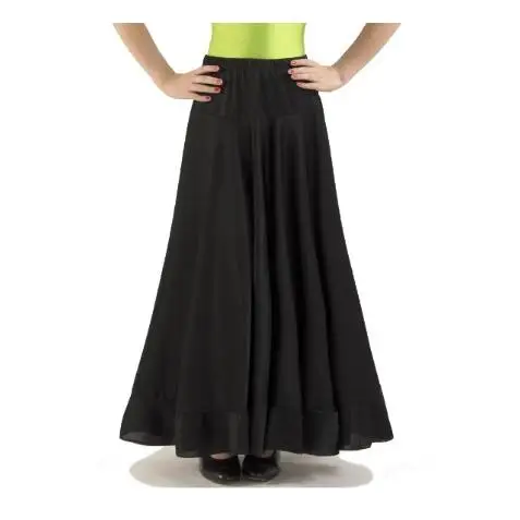 Girl's flamenco dance skirt with a low ruffle