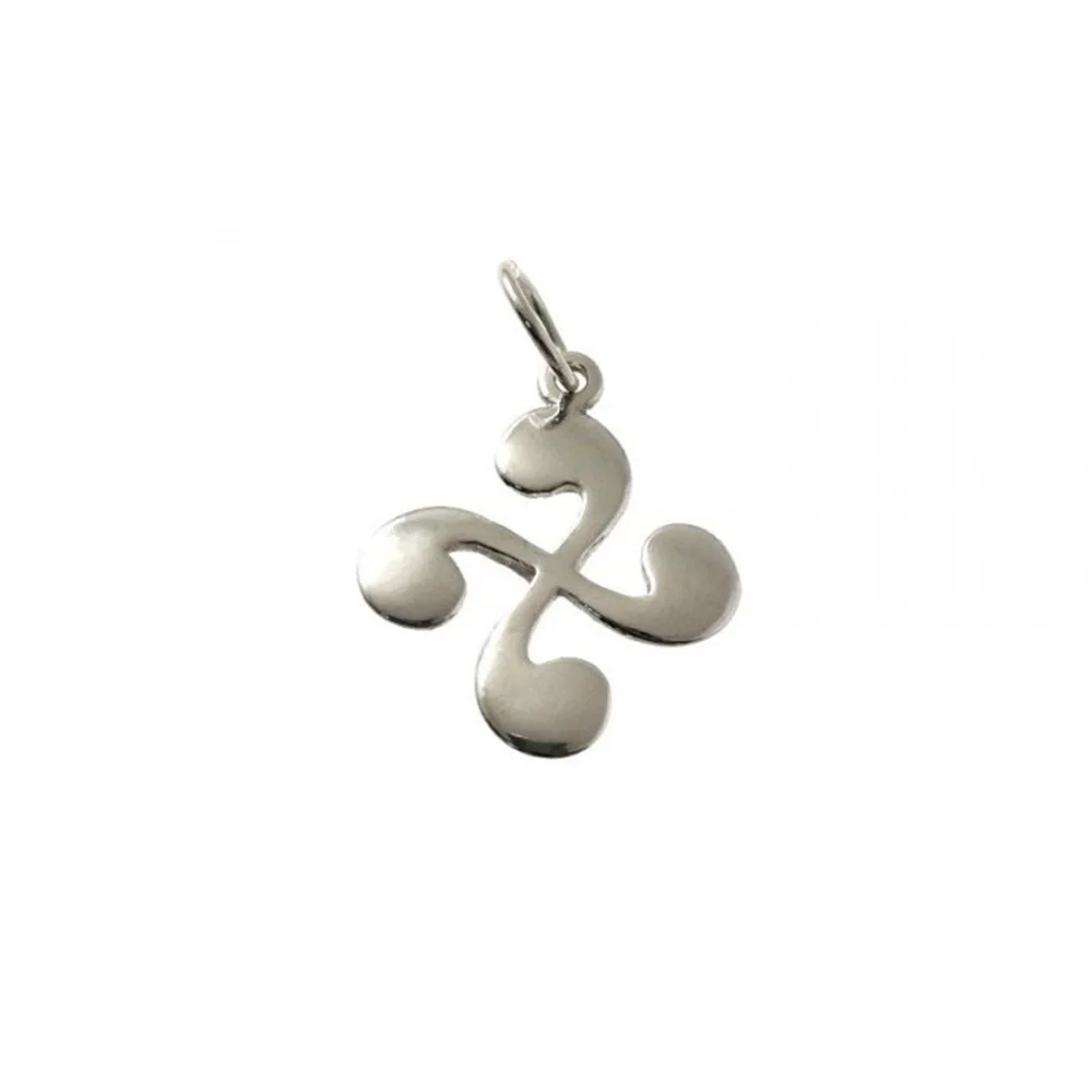 925 sterling silver Lauburu charm pendant