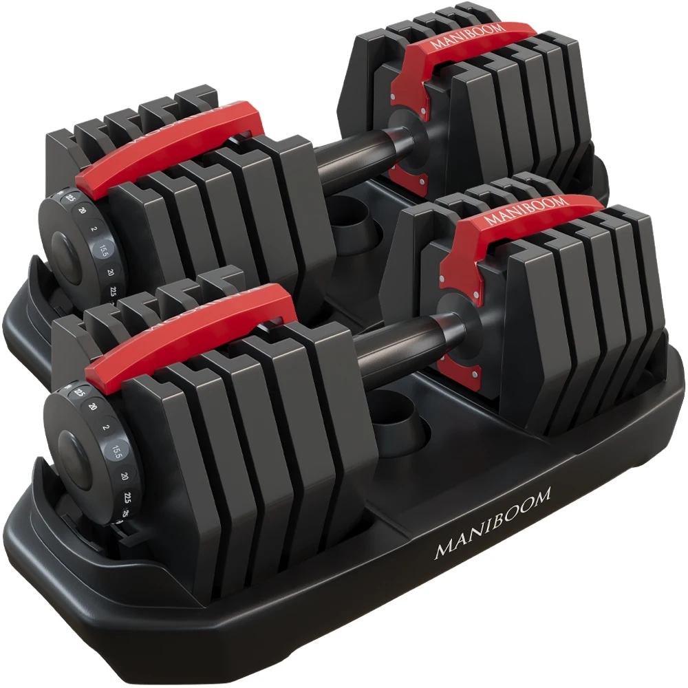 NONE Mancuernas Ajustables / Set de Pesas para Gimnasio en Casa – Mancuerna Regulable con Discos – Entrenamiento Fuerza y Musculación