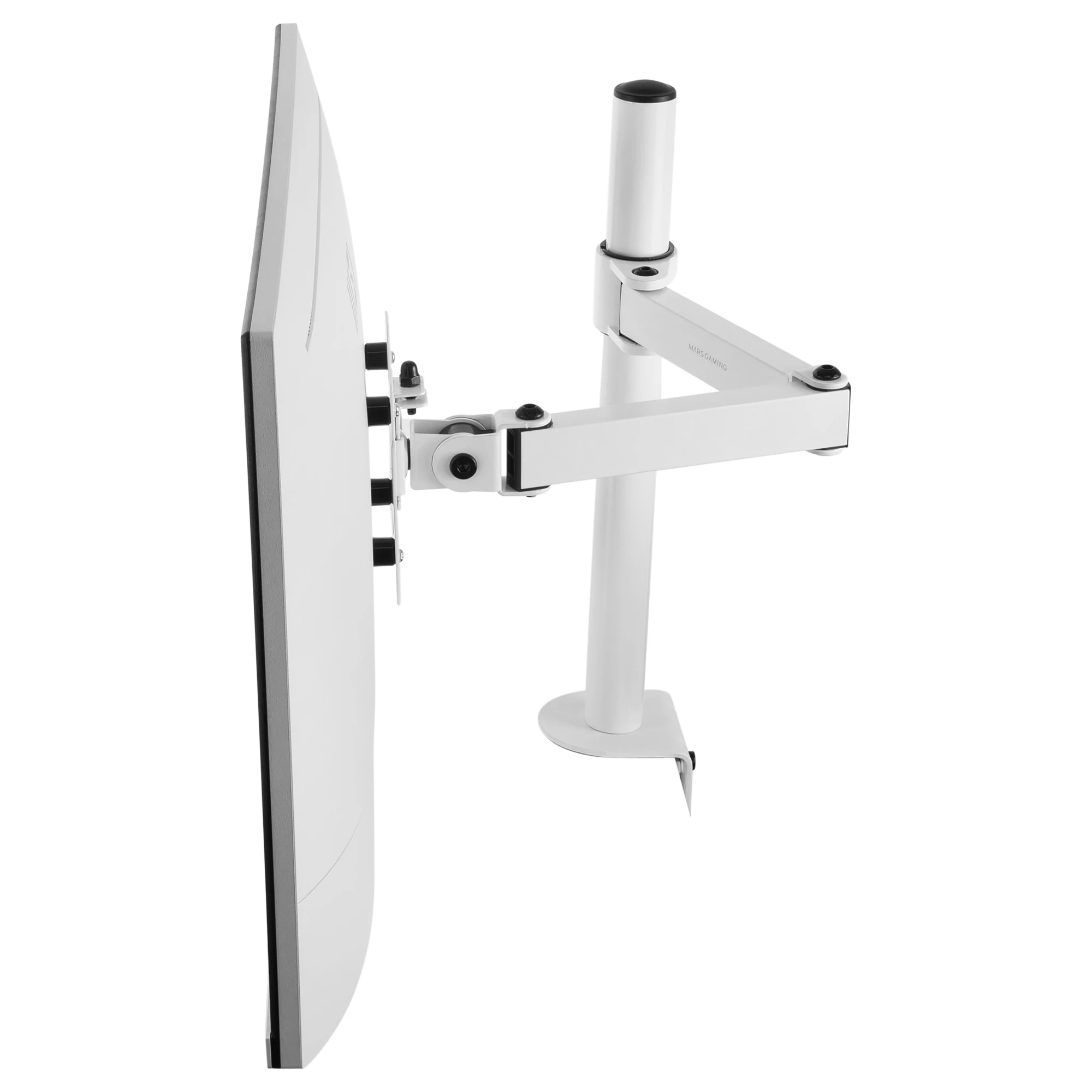 Mars Gaming MARM1 32 ''Screen Arm Monitor Holder, Articulating and Height Adjustable, Robust Structure, Compatible with VESA75 and VESA100, Black or White Monitor Holder