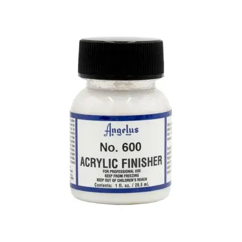 Barniz Angelus Acrylic Finisher Acabado Original 29,5 Ml Ideal para lograr acabados resistentes y flexibles.