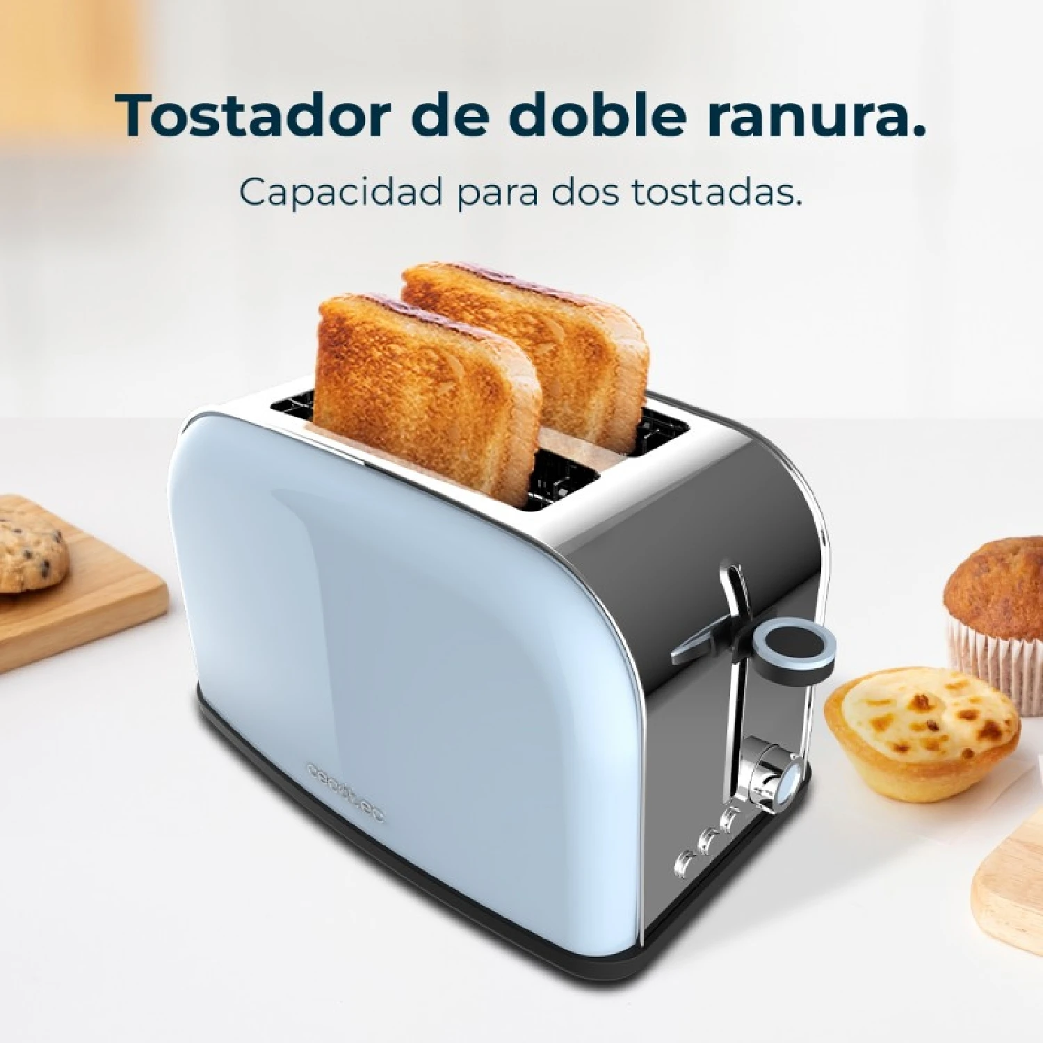 Cecotec vertical toaster toastin' time 850 blue