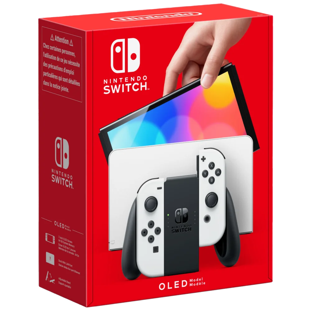 NINTENDO OLED White SWITCH + SUPER MARIO KART 8 DELUXE + 12 months subscription NINTENDO SWITCH ONLINE Spanish version