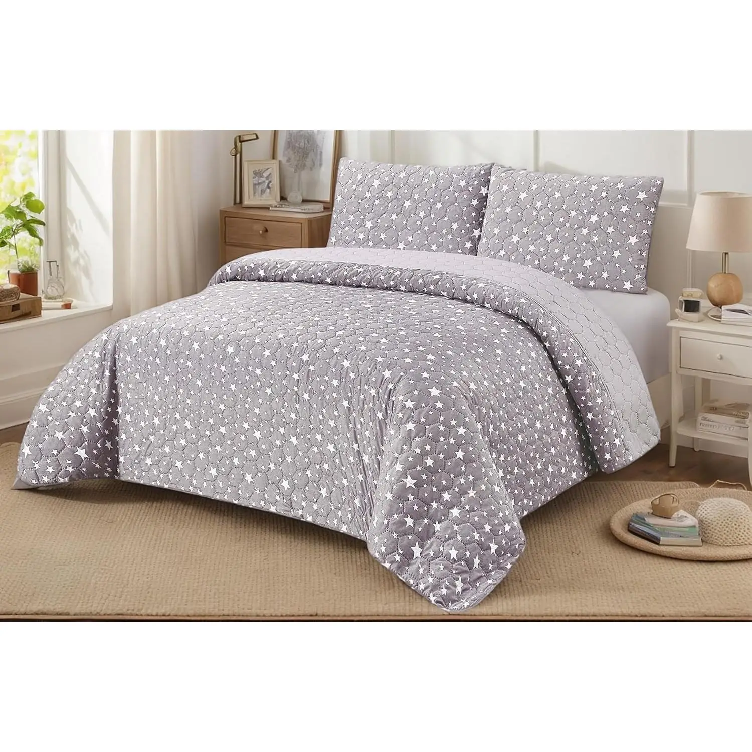 C.A | Colcha Bouti con Relieve Trenzado 🛏️ | Juego de Funda Nórdica | Suave y Confortable | Incluye Fundas de Almohada