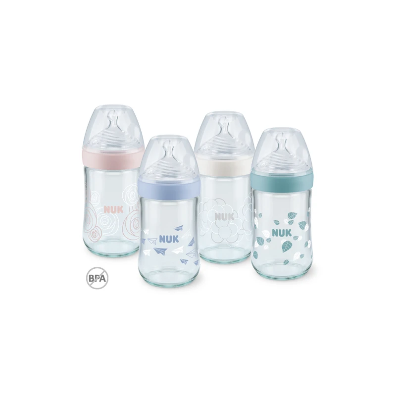 NUK NATURE SENSE BIBERON CRISTAL TM 0-6 M SILICONA 240 ML