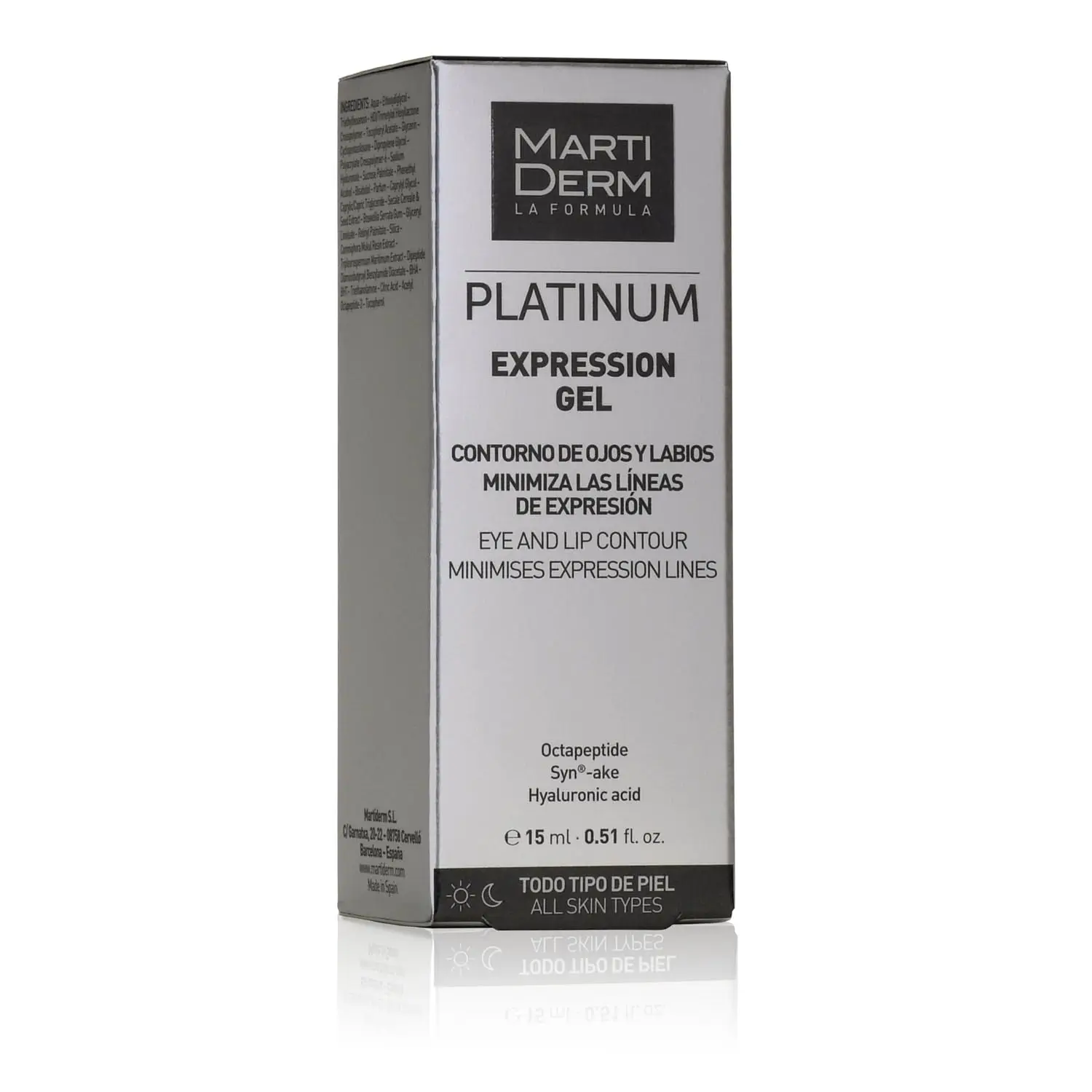 Martiderm Platinum Expression Gel Contorno De Ojos y Labios, 15 ml. - Martiderm