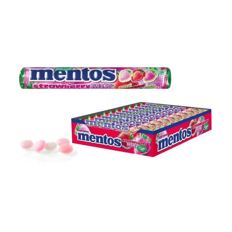 Mentos Strawberry Mix - Caja de 20x37,5gr