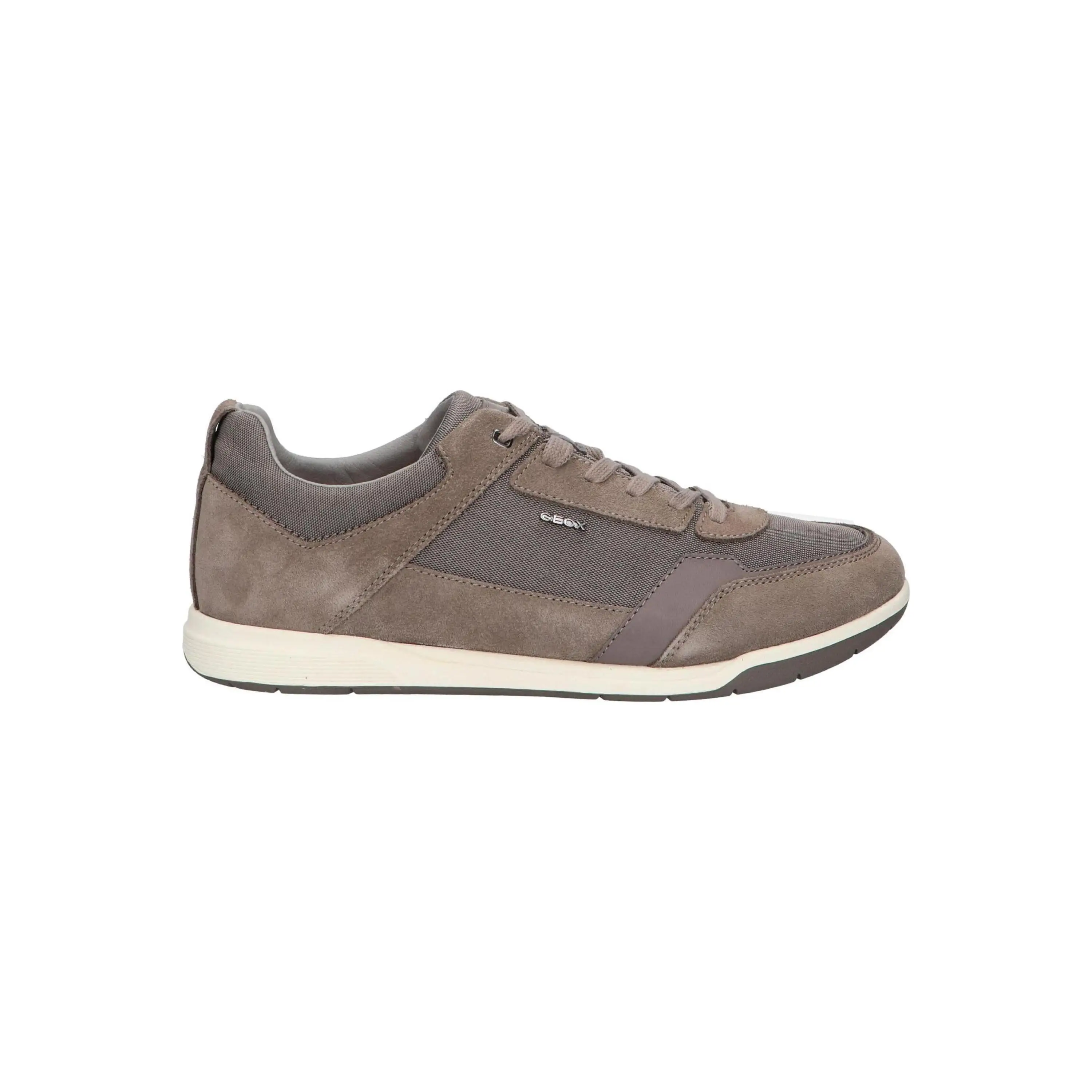 Geox Men's Casual Sneakers in Beige, Made of Leather with Textile Lining and
