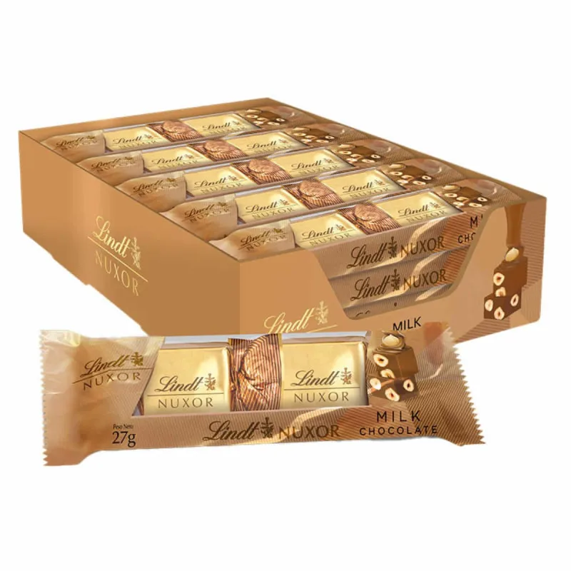 Lindt Nuxor Leche Duo - 12 unidades de 27g