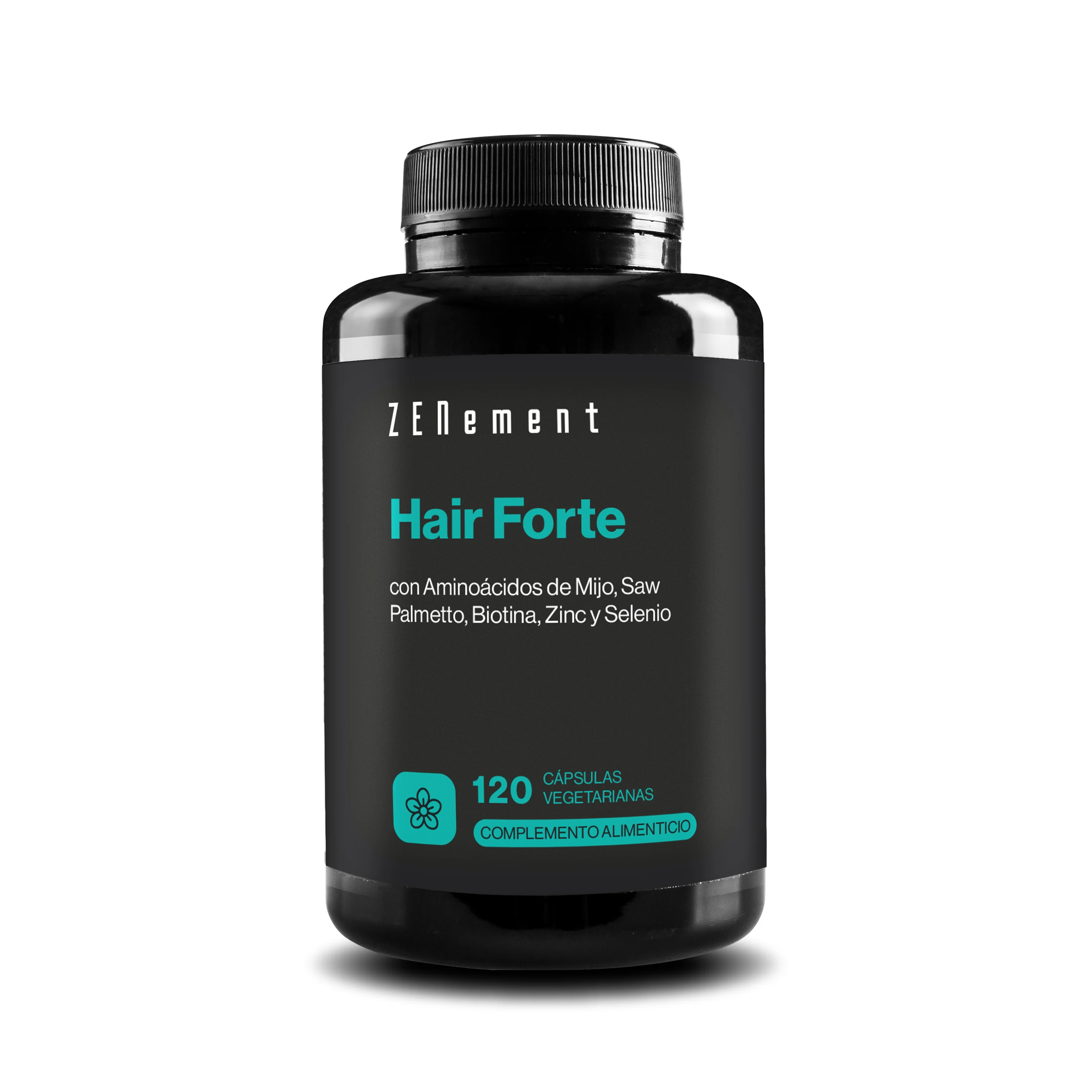Hair Forte con Aminoácidos de Mijo, Saw Palmetto, Biotina, Zinc y Selenio - 120 Cápsulas Vegetarianas Zenement