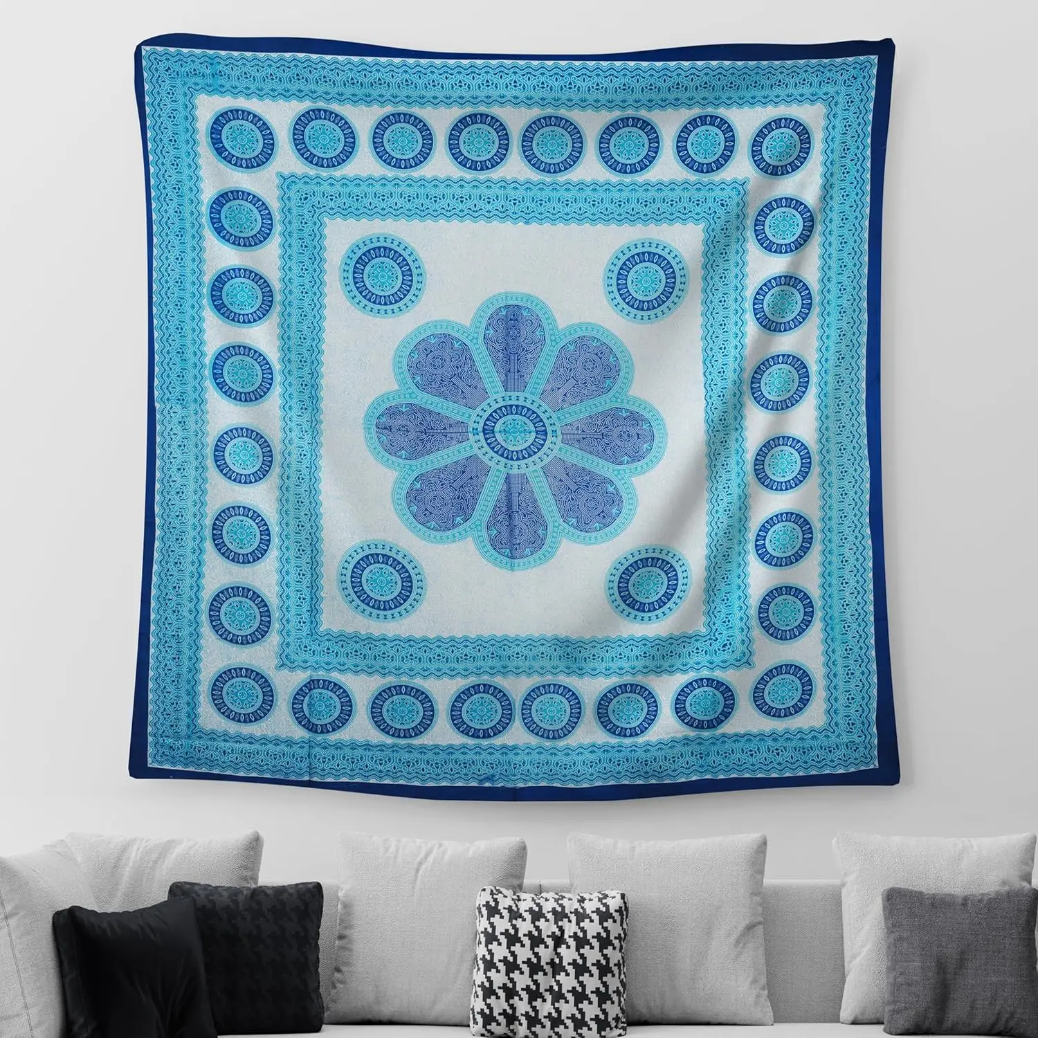C.A | Tapiz Mandala 🪷 | 220×240 cm | Estilo Boho Decorativo | Ligero y Multiusos | Algodón + Poliéster | Ideal para Playa, Picnic y Hogar