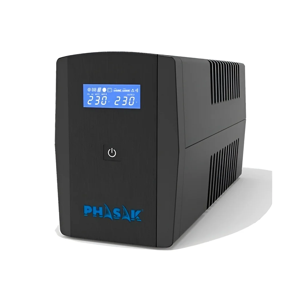 Phasak PH 7312 - Sistema de alimentación ininterrumpida (1260 VA, LCD, RJ45)
