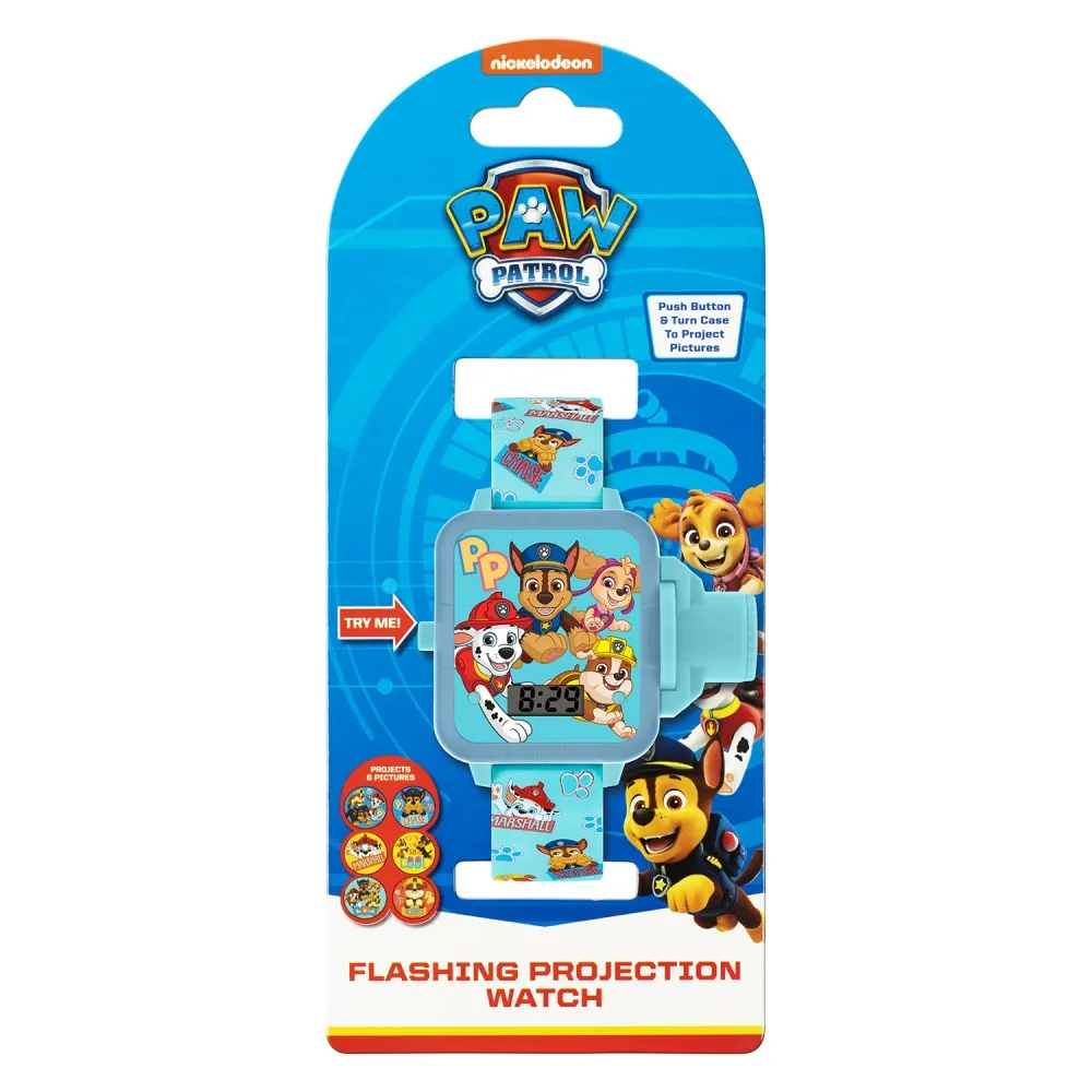RELOJ DIGITAL PATRULLA CANINA CON PROYECTOR DE IMÁGENES PAW PATROL