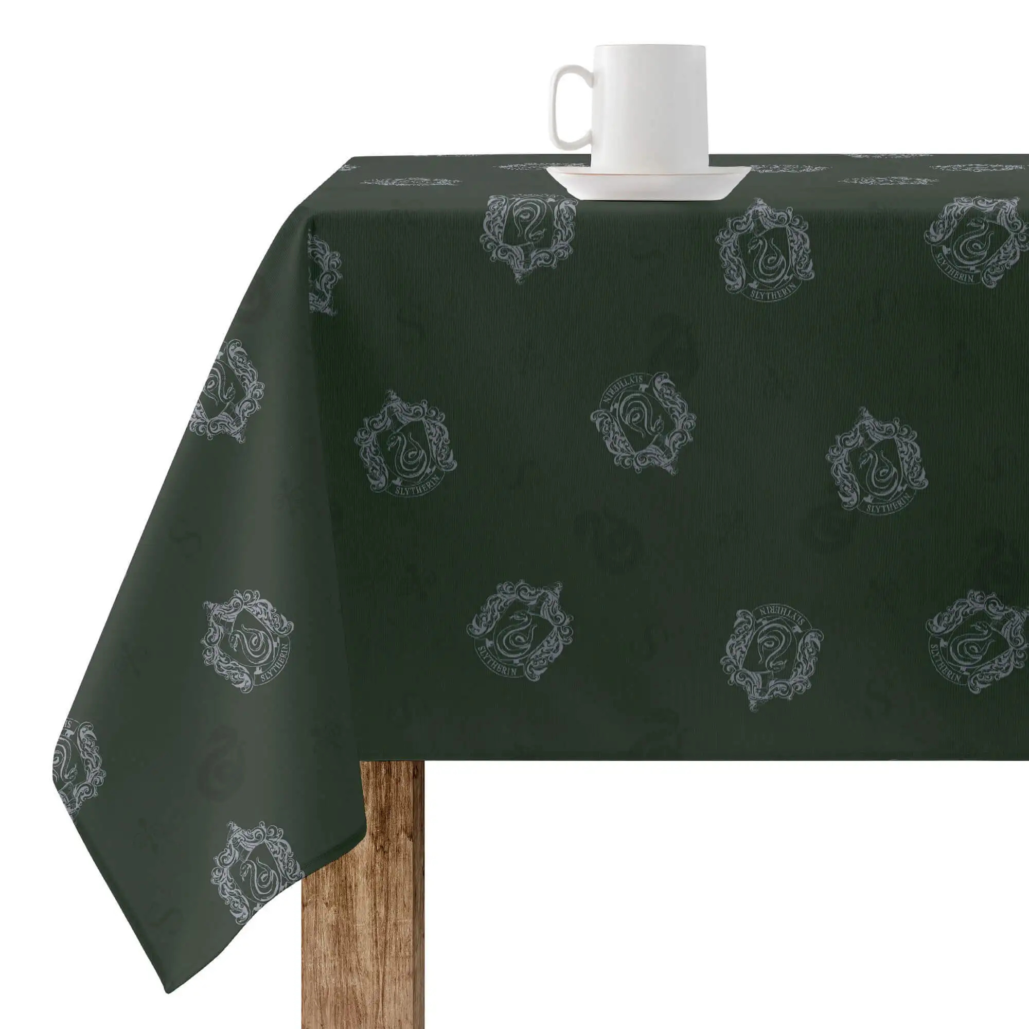 BL Belum  Mantel 100x140 cm Harry Potter Mantel resinado (Tacto plastificado) Antimanchas Modelo Slytherin Shield