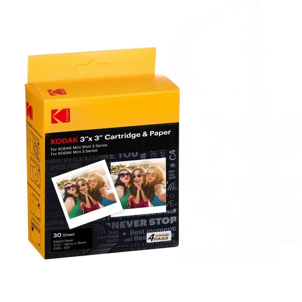 Kodak ICRG330 Cartucho Papel Fotográfico 4PASS para Mini Shot 3 – Original